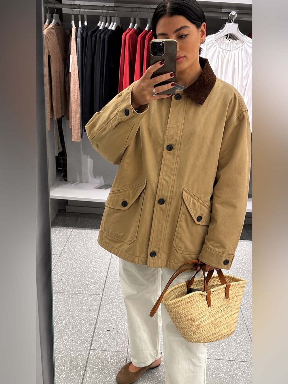 H&M OVERSIZED CANVAS JACKET